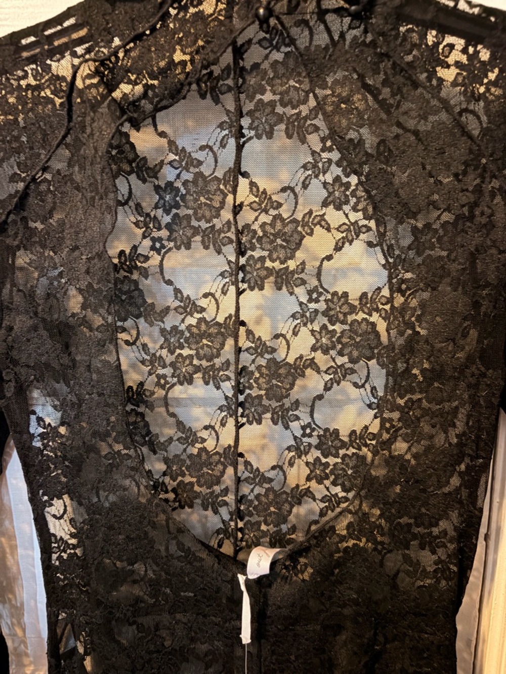 Urban Outfitters Black Lace Sheer Jumpsuit - Picture 9 of 10